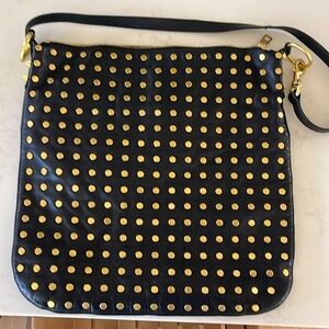 Rebecca Minkoff Large leather Black Gold studded Bag 
Preowned